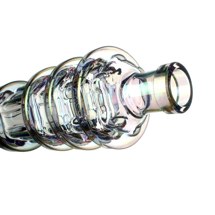 Fortune | 24" Electroplated Gatling Gun Glass Bong with Hardwood Stand | Jupiter Grass