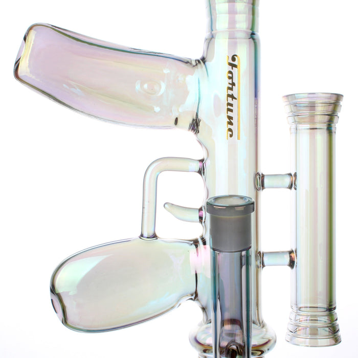 Fortune | 18" AK-47 Style Electroplated Glass Bong | Jupiter Grass