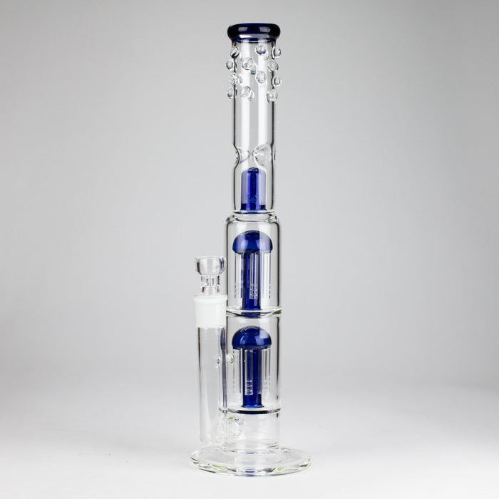 16" Triple Perc Straight Tube – Premium Glass Bong with Maximum Filtration | Jupiter Grass