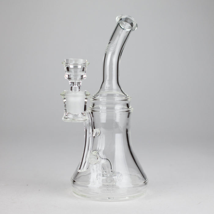 Nami Glass | 9" Ripple Dab Rig – Premium Borosilicate with Signature Inline Design | Jupiter Grass