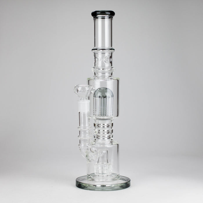 16" Glass Bong – 10-Arm Tree Perc with Matrix Perc for Maximum Filtration | Jupiter Grass
