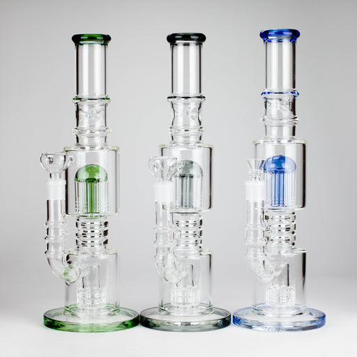 16" Glass Bong – 10-Arm Tree Perc with Matrix Perc for Maximum Filtration | Jupiter Grass