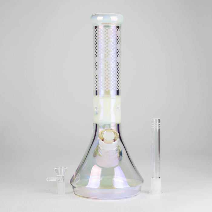 12.5" Hologram Beaker Glass Bong | Jupiter Grass