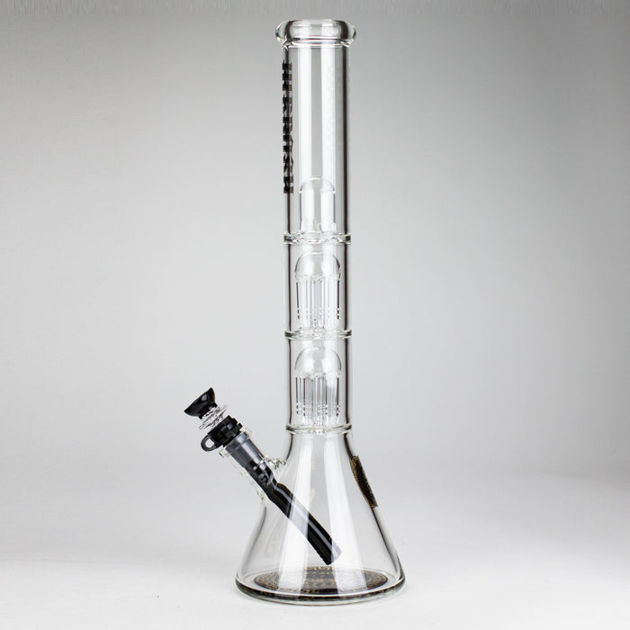 Medusa | 17" 7mm Double Tree Perc Glass Bong with Splash Guard | Jupiter Grass
