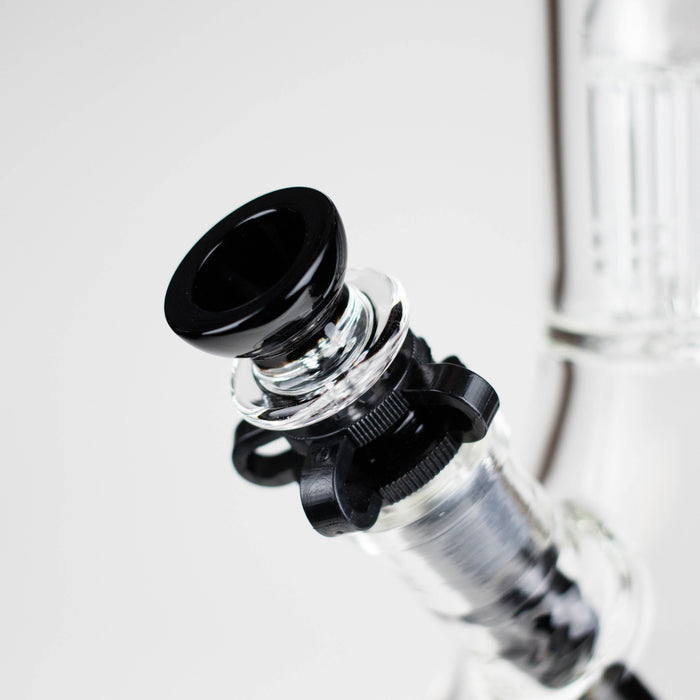 Medusa | 17" 7mm Double Tree Perc Glass Bong with Splash Guard | Jupiter Grass