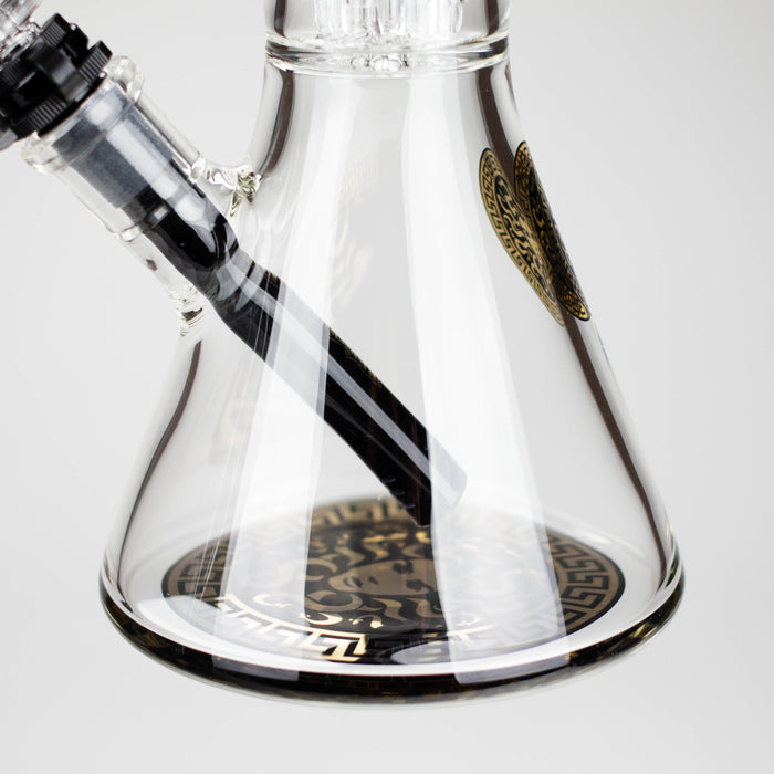 Medusa | 17" 7mm Double Tree Perc Glass Bong with Splash Guard | Jupiter Grass