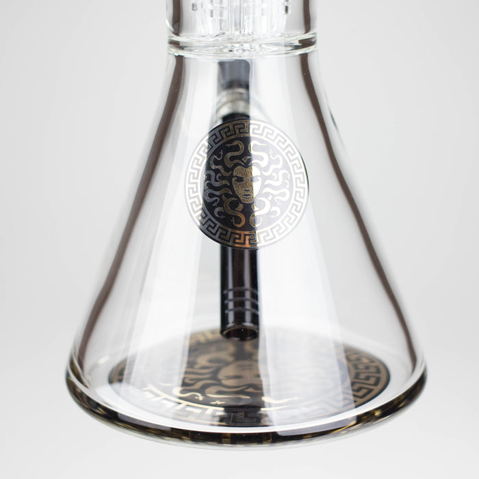 Medusa | 17" 7mm Double Tree Perc Glass Bong with Splash Guard | Jupiter Grass