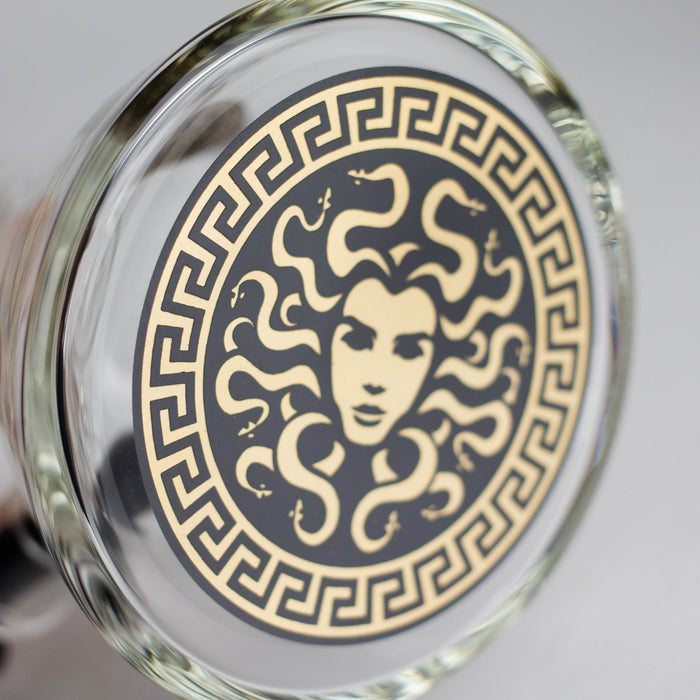 Medusa | 17" 7mm Double Tree Perc Glass Bong with Splash Guard | Jupiter Grass