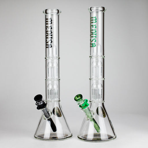 Medusa | 17" 7mm Double Tree Perc Glass Bong with Splash Guard | Jupiter Grass