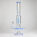 Trippy Glass | 17" 7mm Holographic Stemline Bong – Triple Diffused Perc with 18mm Bowl | Jupiter Grass