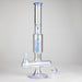 Trippy Glass | 17" 7mm Holographic Stemline Bong – Triple Diffused Perc with 18mm Bowl | Jupiter Grass