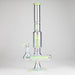 Trippy Glass | 17" 7mm Holographic Stemline Bong – Triple Diffused Perc with 18mm Bowl | Jupiter Grass