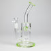 9" Ball Perc Glass Bong – Green with Bent Neck & 14mm Bowl | Jupiter Grass