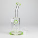 9" Ball Perc Glass Bong – Green with Bent Neck & 14mm Bowl | Jupiter Grass
