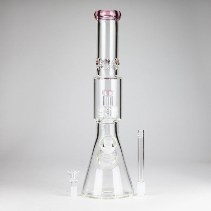 16" 7mm Colored Beaker Bong – Premium Thick Glass with Grid Perc | Jupiter Grass