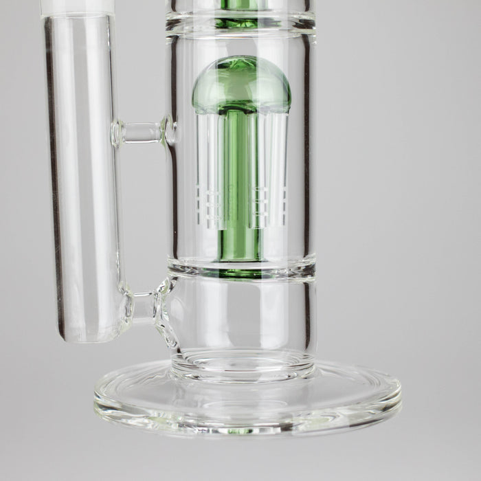16" Triple Perc Straight Tube – Premium Glass Bong with Maximum Filtration | Jupiter Grass