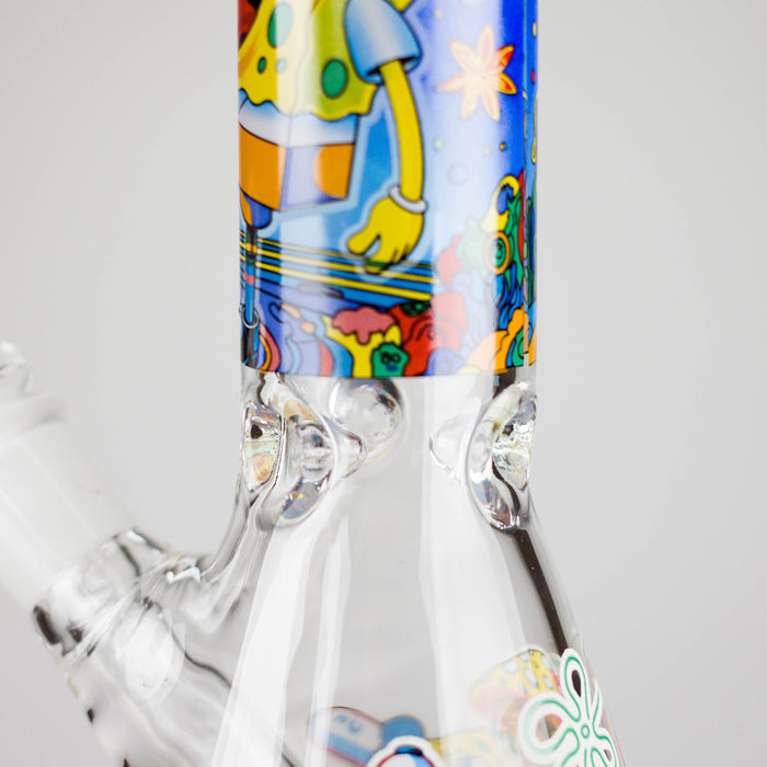 10" Glow-in-the-Dark Glass Bong with Cartoon Sponge Design | Jupiter Grass