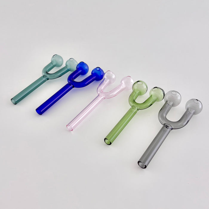 6" Double Hole Oil Burner Pipe – Assorted Colors-2CT | Jupiter Grass