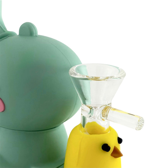 5" Silicone Dinosaur Water Pipe Assorted Colors