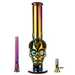 Fortune | 14" 7mm Electroplated Skull Glass Bong | Jupiter Grass