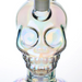 Fortune | 14" 7mm Electroplated Skull Glass Bong | Jupiter Grass