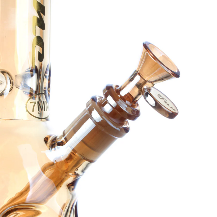 Fortune | 14" 7mm Electroplated Skull Glass Bong | Jupiter Grass