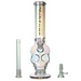 Fortune | 14" 7mm Electroplated Skull Glass Bong | Jupiter Grass
