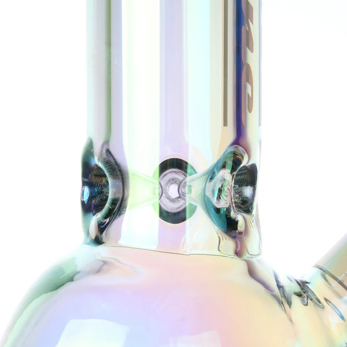 Fortune | 14" 7mm Electroplated Skull Glass Bong | Jupiter Grass