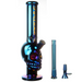 Fortune | 14" 7mm Electroplated Skull Glass Bong | Jupiter Grass