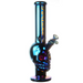 Fortune | 14" 7mm Electroplated Skull Glass Bong | Jupiter Grass