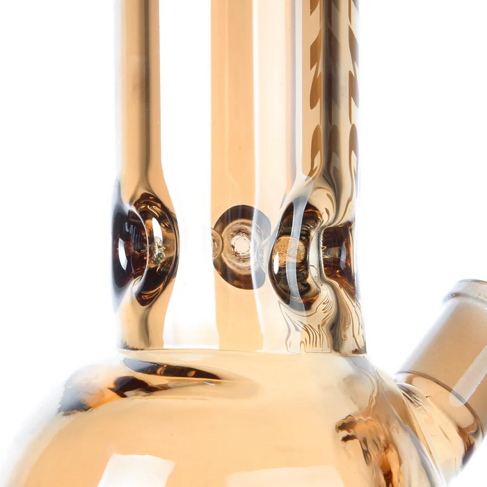 Fortune | 14" 7mm Electroplated Skull Glass Bong | Jupiter Grass
