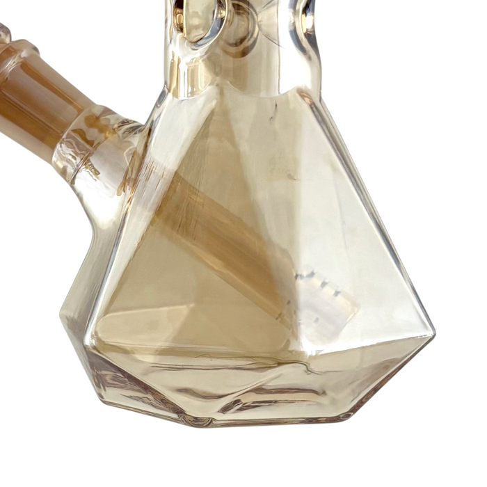 10" Geometric Hexagon Electroplated Glass Bong | Jupiter Grass