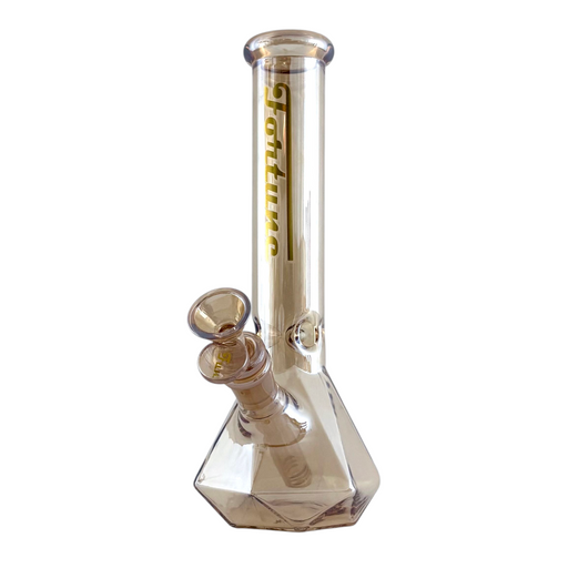 10" Geometric Hexagon Electroplated Glass Bong | Jupiter Grass