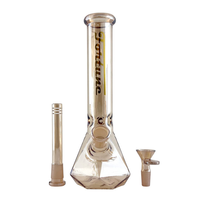 10" Geometric Hexagon Electroplated Glass Bong | Jupiter Grass