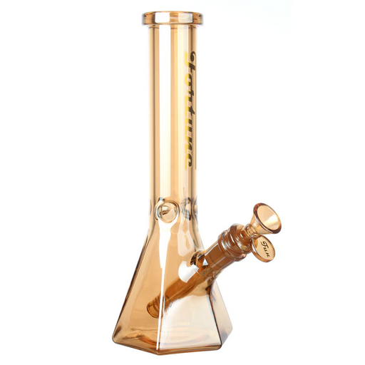 Fortune | Electroplated 10" 5mm Hexagon Glass Beaker Bong - 4 Assorted Colours | Jupiter Grass