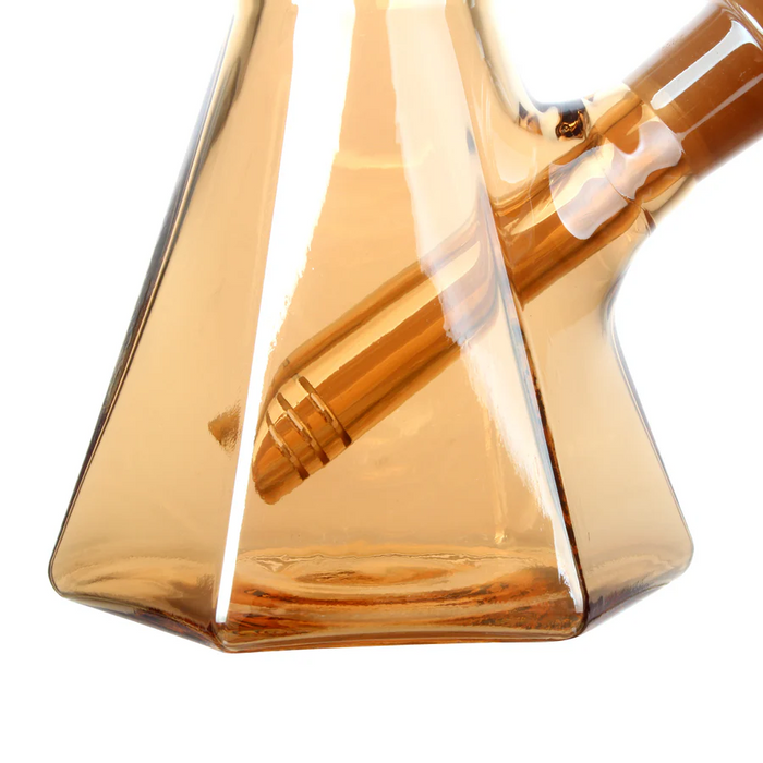 Fortune | Electroplated 10" 5mm Hexagon Glass Beaker Bong - 4 Assorted Colours | Jupiter Grass