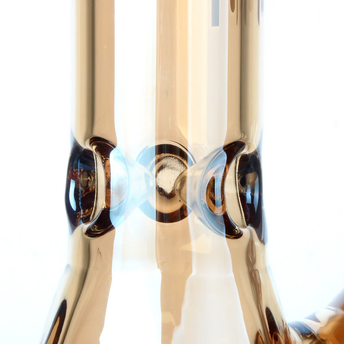 Fortune | Electroplated 10" 5mm Hexagon Glass Beaker Bong - 4 Assorted Colours | Jupiter Grass