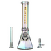 Fortune | Electroplated 10" 5mm Hexagon Glass Beaker Bong - 4 Assorted Colours | Jupiter Grass