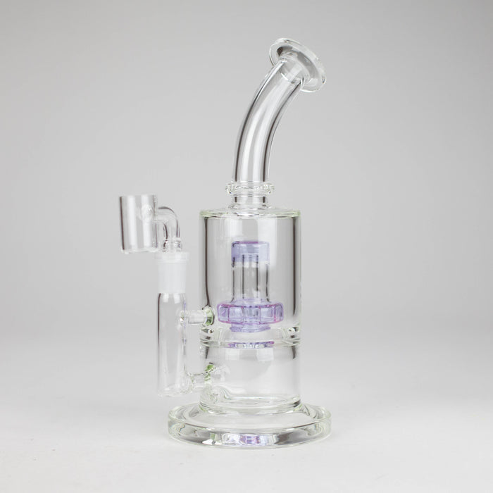 9" 2-in-1 Color accented Glass Dag Rig with Percolator | Jupiter Grass