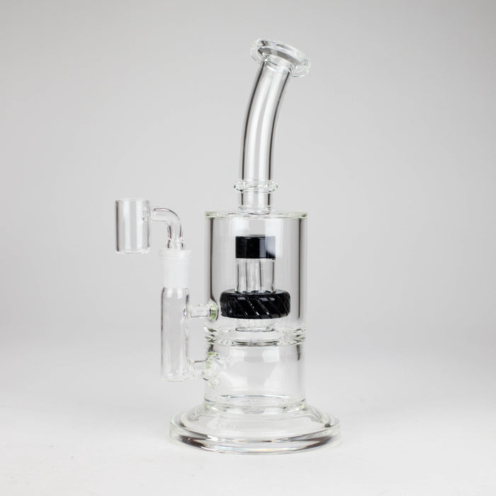 9" 2-in-1 Color accented Glass Dag Rig with Percolator | Jupiter Grass