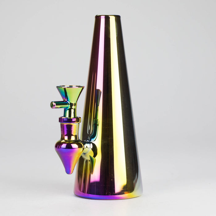 7" Solid Color Electroplate Glass Bong | Jupiter Grass