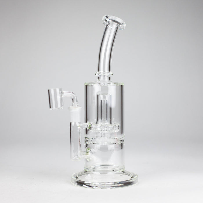 9" 2-in-1 Color accented Glass Dag Rig with Percolator | Jupiter Grass