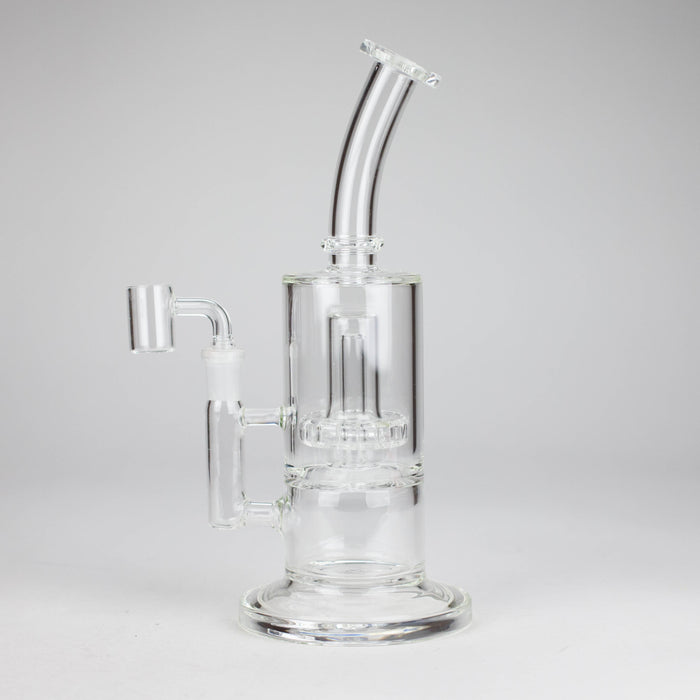 9" 2-in-1 Color accented Glass Dag Rig with Percolator | Jupiter Grass