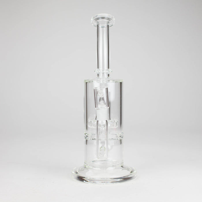 9" 2-in-1 Color accented Glass Dag Rig with Percolator | Jupiter Grass