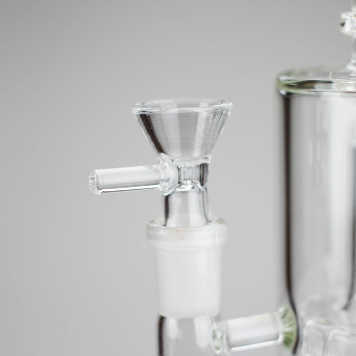 9" 2-in-1 Color accented Glass Dag Rig with Percolator | Jupiter Grass