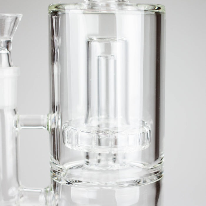 9" 2-in-1 Color accented Glass Dag Rig with Percolator | Jupiter Grass