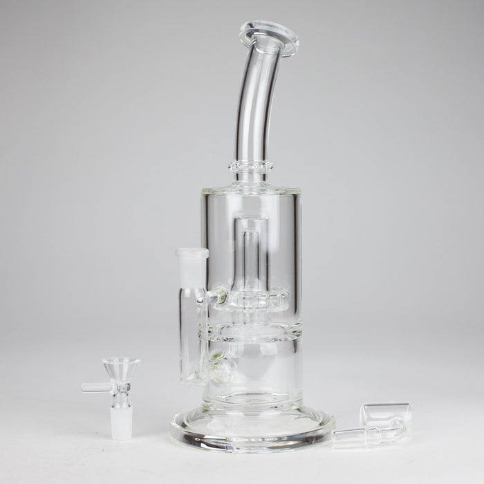 9" 2-in-1 Color accented Glass Dag Rig with Percolator | Jupiter Grass