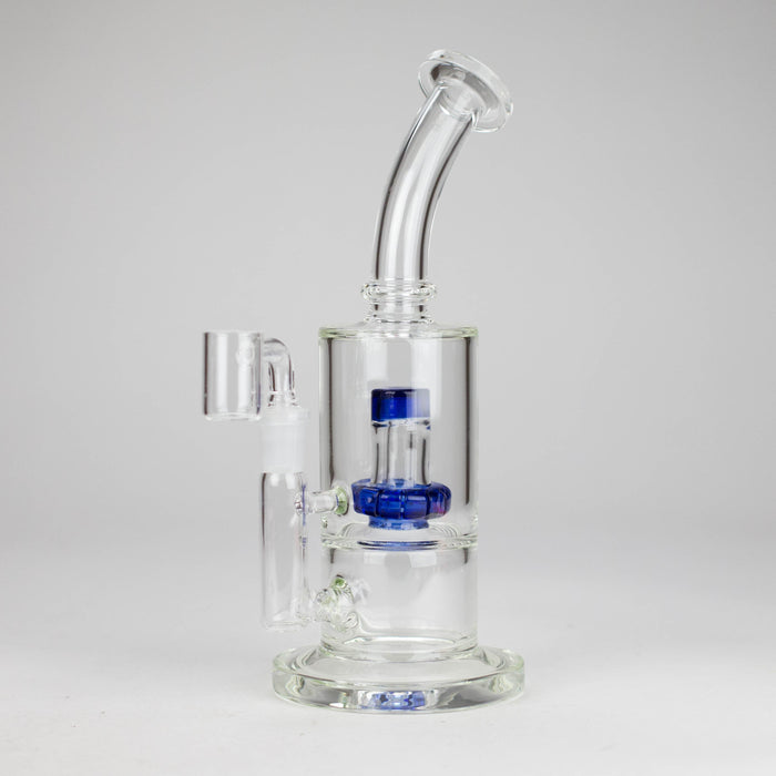 9" 2-in-1 Color accented Glass Dag Rig with Percolator | Jupiter Grass