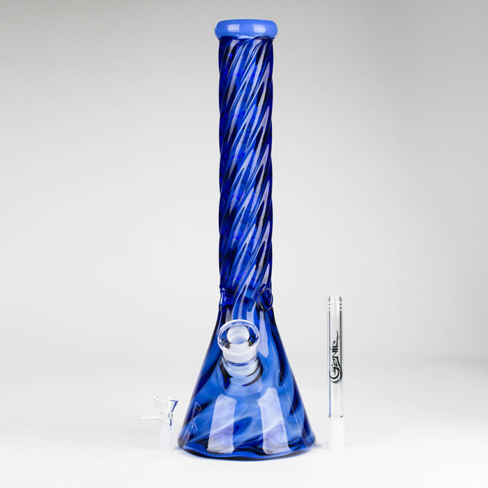 Genie | 16" 9mm Twist Glass Beaker Bong [HH1125] | Jupiter Grass