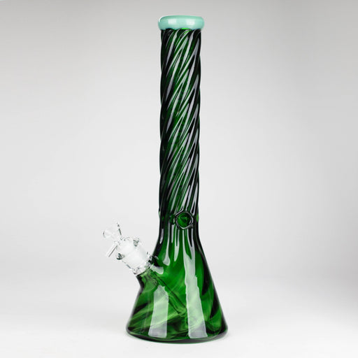Genie | 16" 9mm Twist Glass Beaker Bong [HH1125] | Jupiter Grass